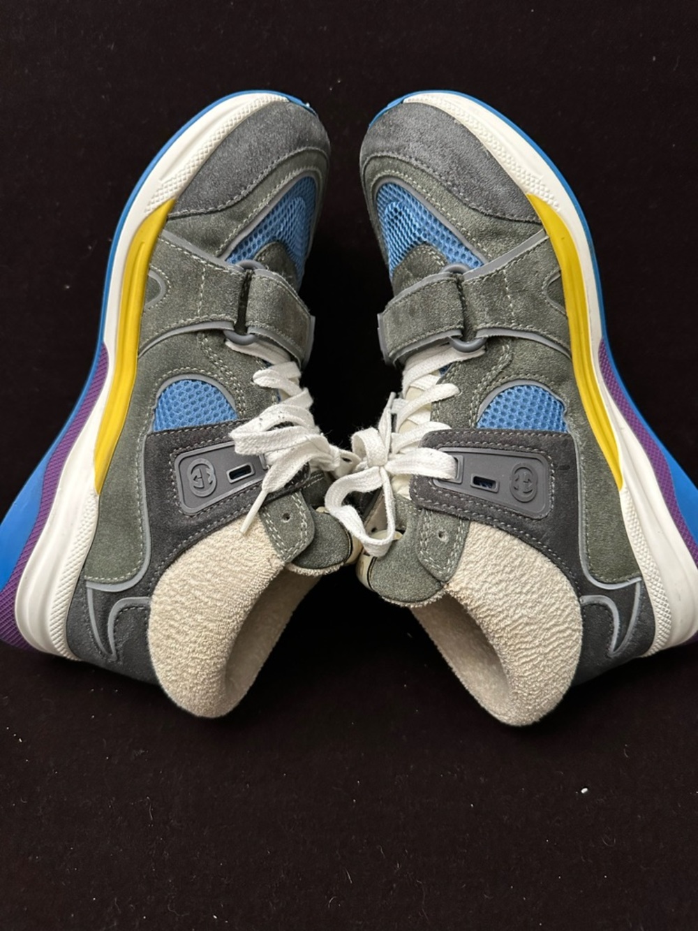 Gucci Ultrapace Mid Sneakers - Black/Grey/blue size 6 1/2 with COA and dustbag - Picture 8 of 14